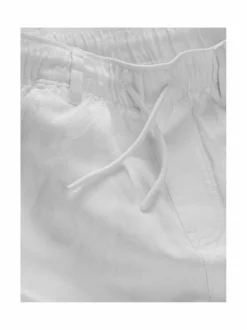 Leveälahkeiset pellava-viskoosihousut