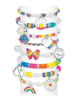 MAKE IT REAL Korujen valmistussetti Sateenkaaria ja helmiä