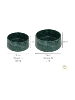 Marmorinen design ruokakulho - Vihreä