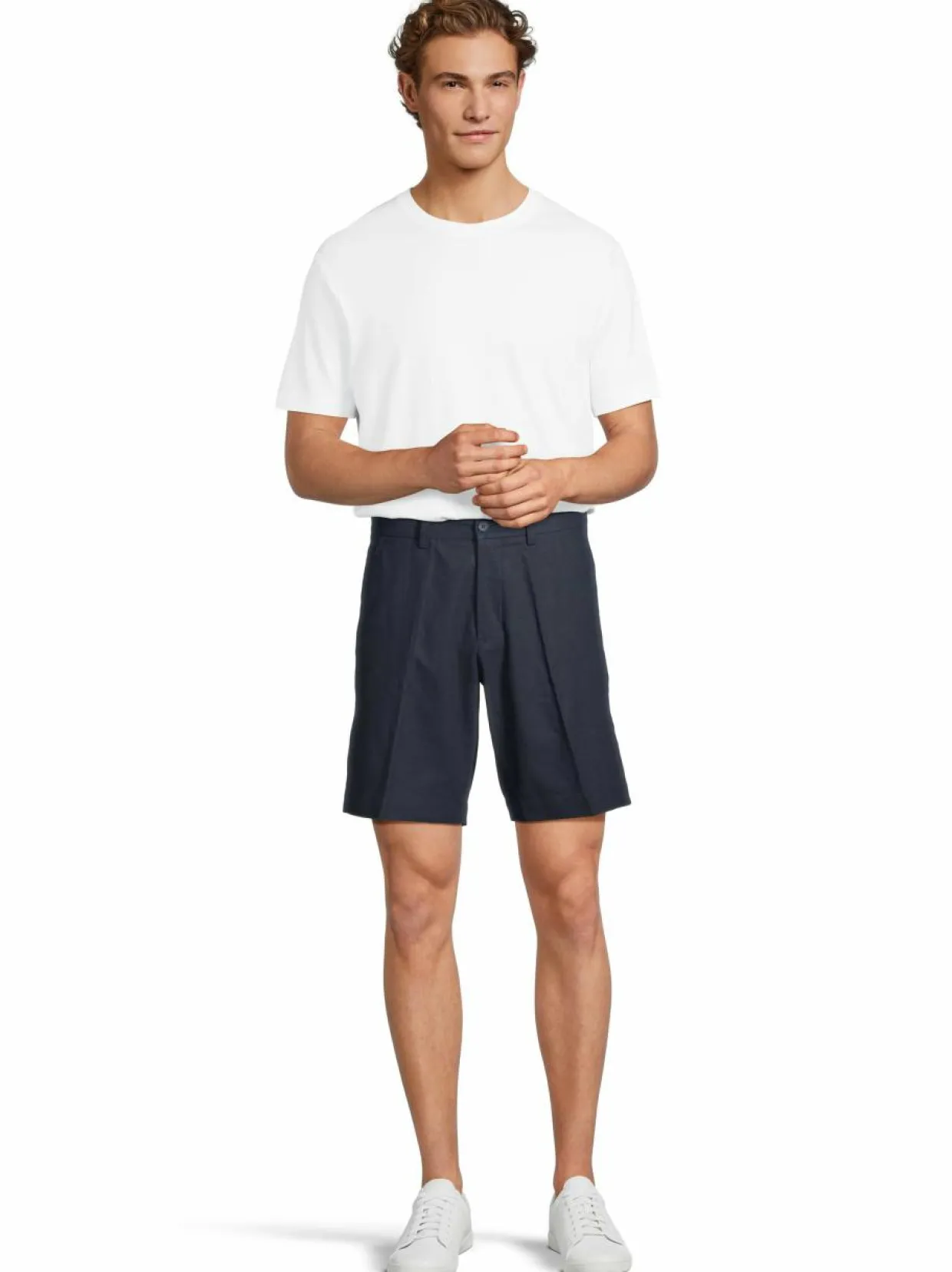 Mexico-pellavasekoitteiset chinoshortsit