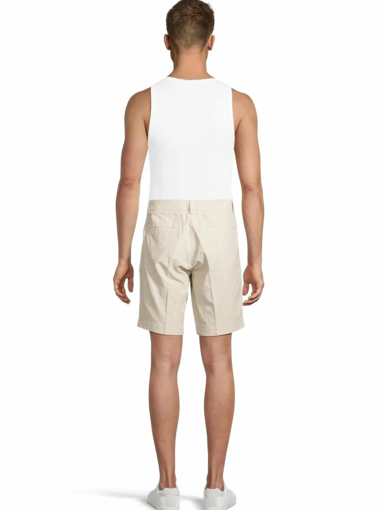 Mexico-pellavasekoitteiset chinoshortsit