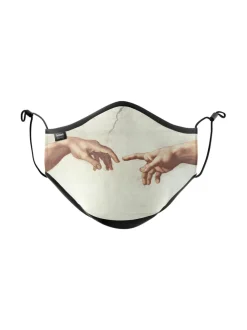 Michelangelo Hands of God and Adam - Kasvomaski