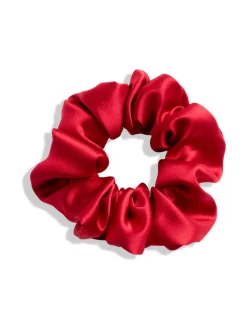 Mulberry Silk Scrunchie -hiusdonitsi - punainen