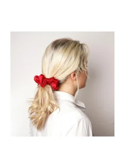 Mulberry Silk Scrunchie -hiusdonitsi - punainen