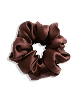 Mulberry Silk Scrunchie -hiusdonitsi - ruskea