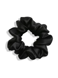 Mulberry Silk Scrunchie -hiusdonitsi - musta