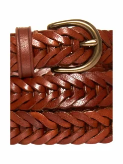 Nahkainen punosvyö, L 2 cm