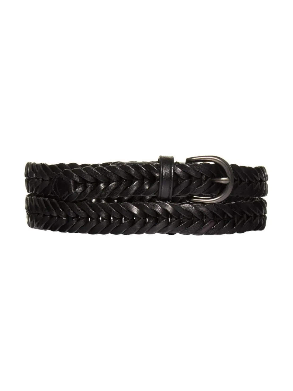 Nahkainen punosvyö, L 2 cm