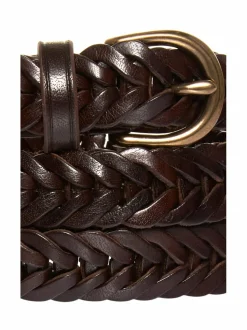 Nahkainen punosvyö, L 2 cm