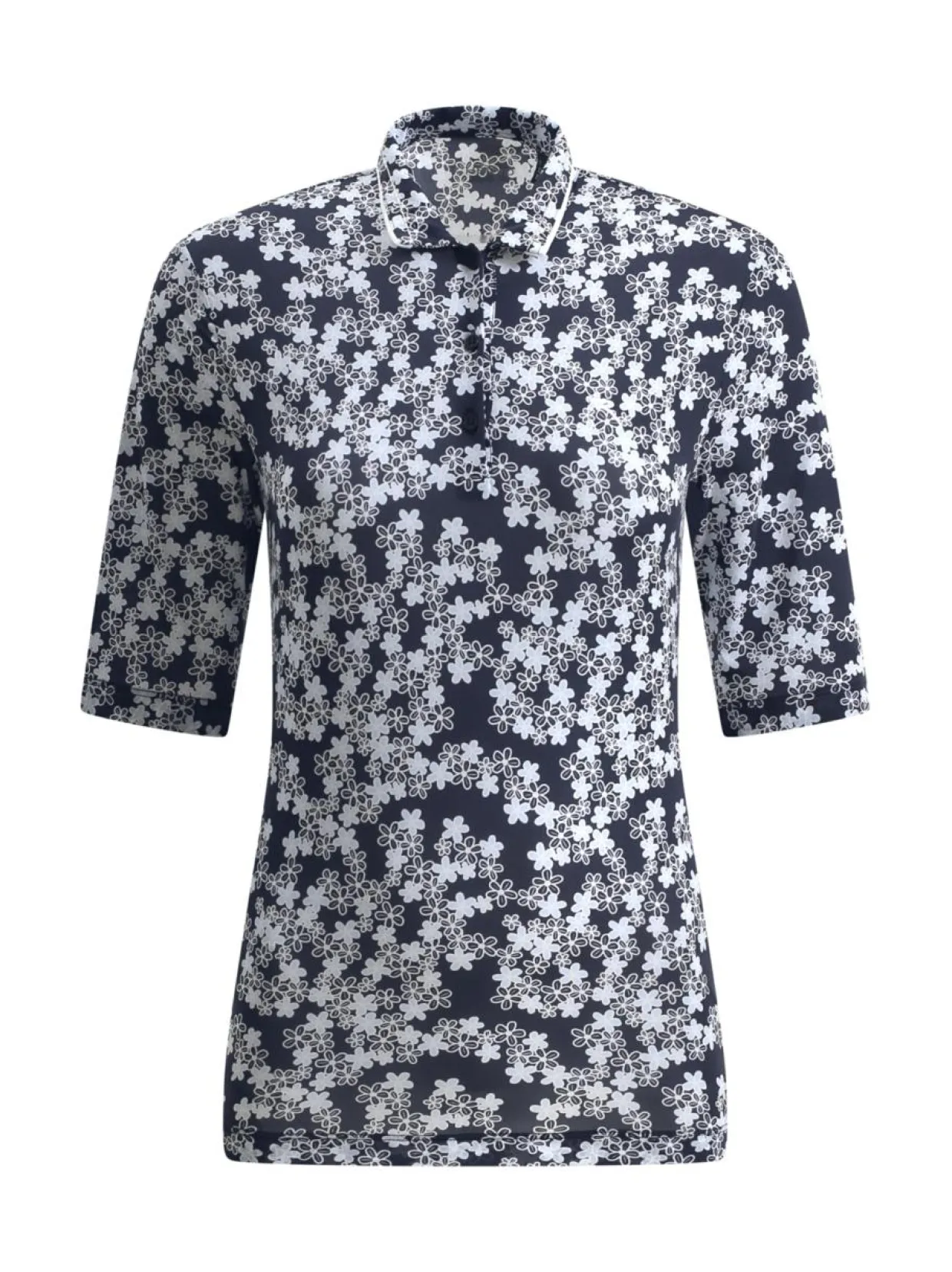 Naisten kukallinen paita AGADIR, tummansininen