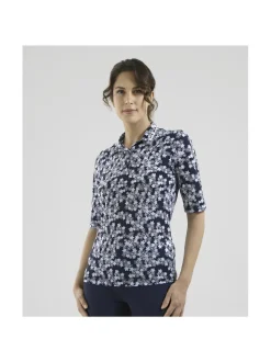 Naisten kukallinen paita AGADIR, tummansininen