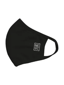 NEQI Reusable Face Mask Black, M-L 3kpl