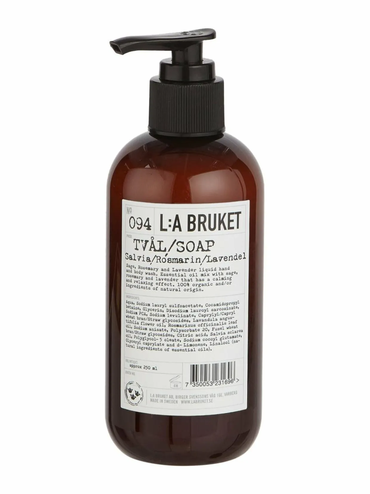 No 94 Sage/Rosemary/Lavender -nestesaippua 240 ml