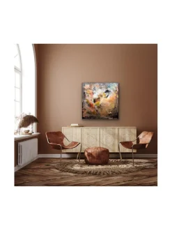 Onnen karnevaali - öljyvärimaalaus, 100x100 cm