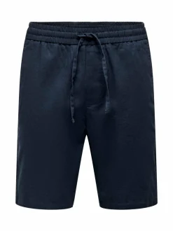 OnsLinus- puuvilla-pellavashortsit