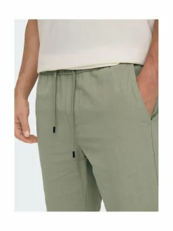 OnsLinus- puuvilla-pellavashortsit