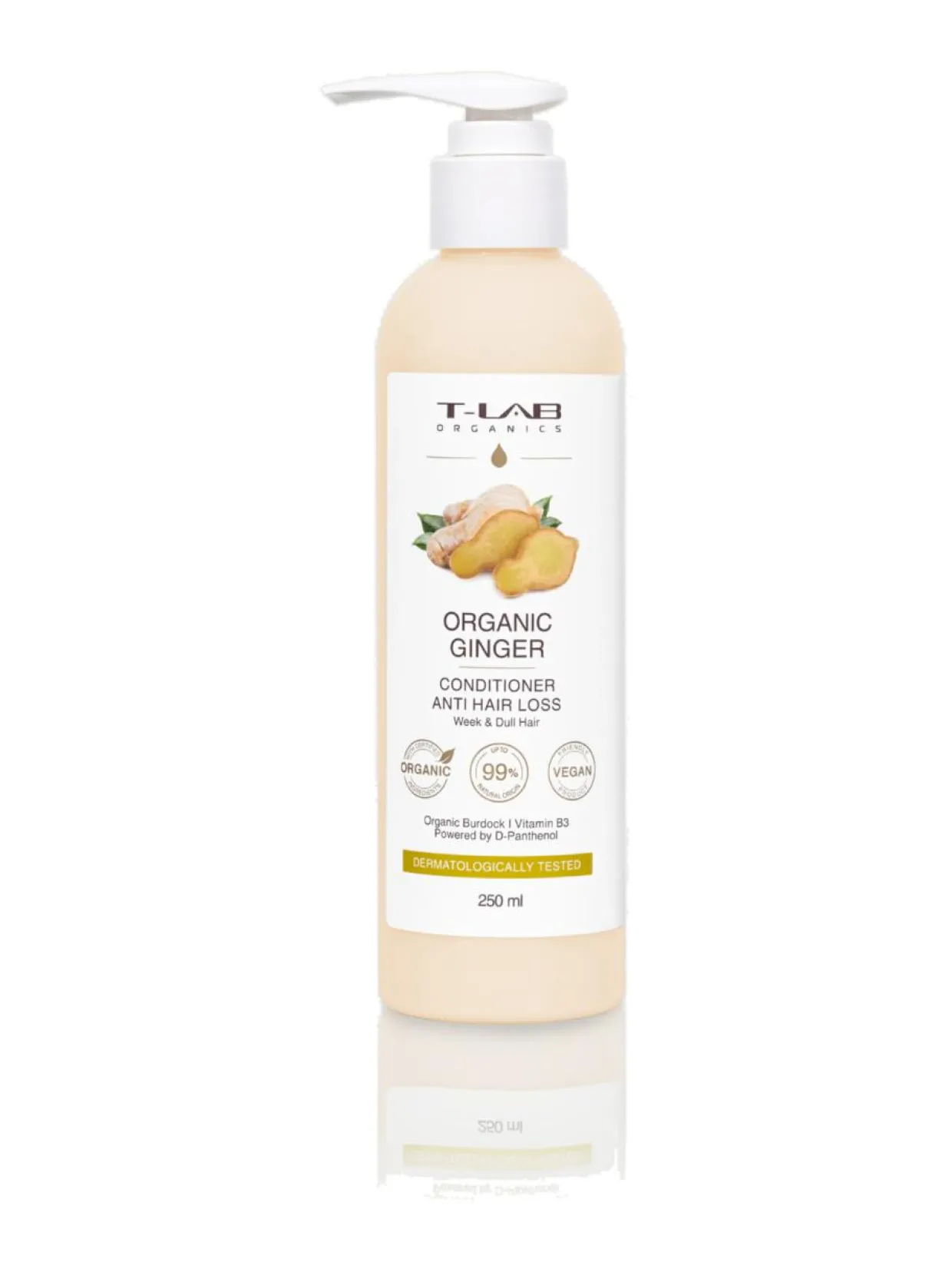 Organic Ginger Anti Hair Loss Conditioner -hoitoaine hauraille hiuksille 250ml
