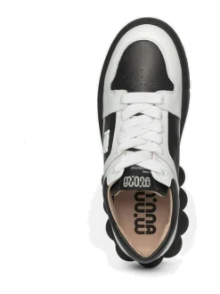 Oyster Black/White Leather