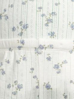 Pointelle- pyjamatoppi ja pyjamashortsit