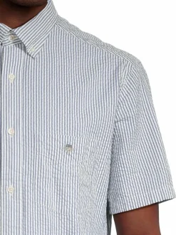 Regular Fit Seersucker -kauluspaita