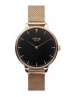 Rohje Artister Classic Black-rannekello, teräsrannekke