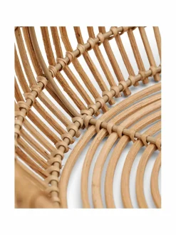 Round Rattan Tray -tarjotin