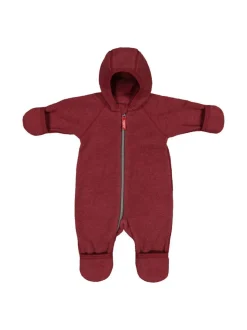 Ruskovilla hupullinen haalari - villafleece