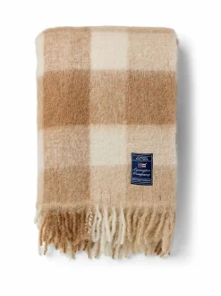 Ruudullinen peite mohairsekoitteesta 130 x 170 cm