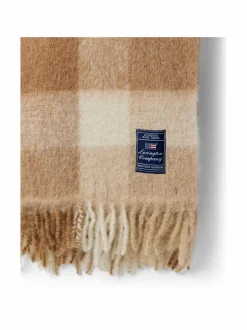 Ruudullinen peite mohairsekoitteesta 130 x 170 cm