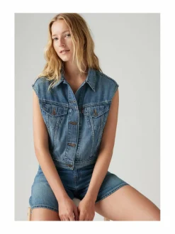 Shrunken 90's -farkkuliivi