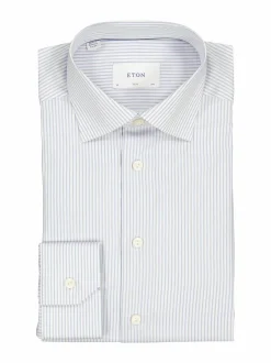 Slim Fit Stripe Fine Twill -kauluspaita
