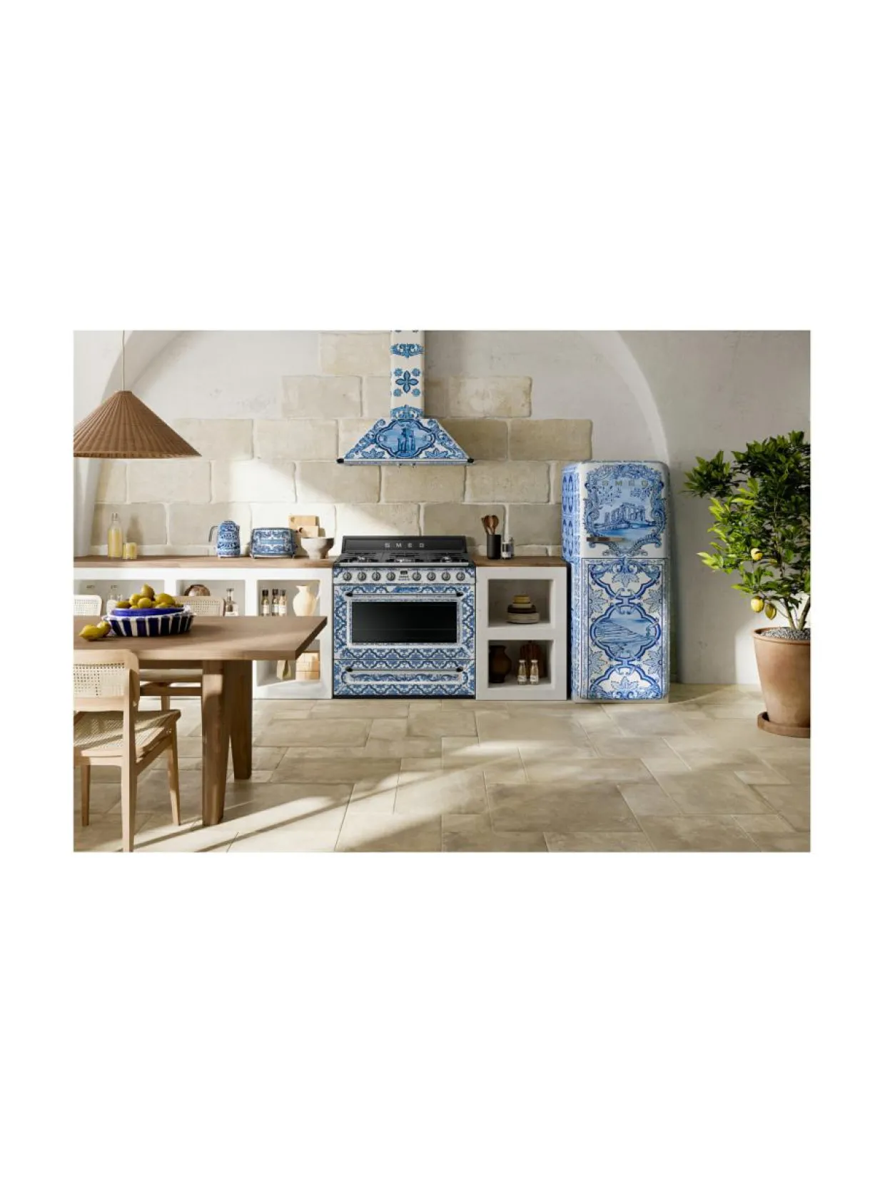 Smeg Dolce & Gabbana Blu Mediterraneo FAB28RDGME5 jääkaappi