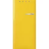 Smeg FAB28LYW5 Jääkaappi, keltainen vasenkätinen
