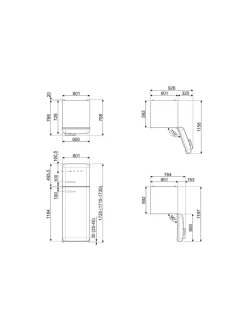 Smeg FAB30RPK5 -jääkaappipakastin, pinkki oikeakätinen