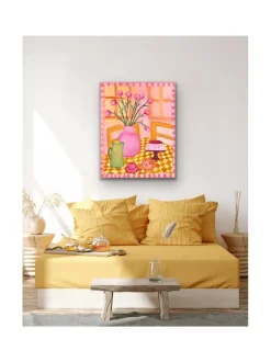 Sokerileipurin lauantai, öljyvärimaalaus, 100x80 cm, Pia Rydman