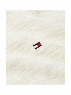 Stripe Structure Zip Mock -neulepaita