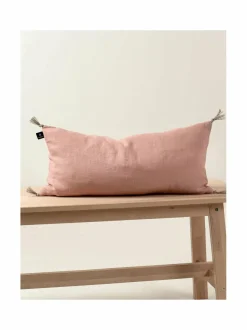 Sunshine-pellavatyynynpäällinen tasseleilla 30 x 60 cm