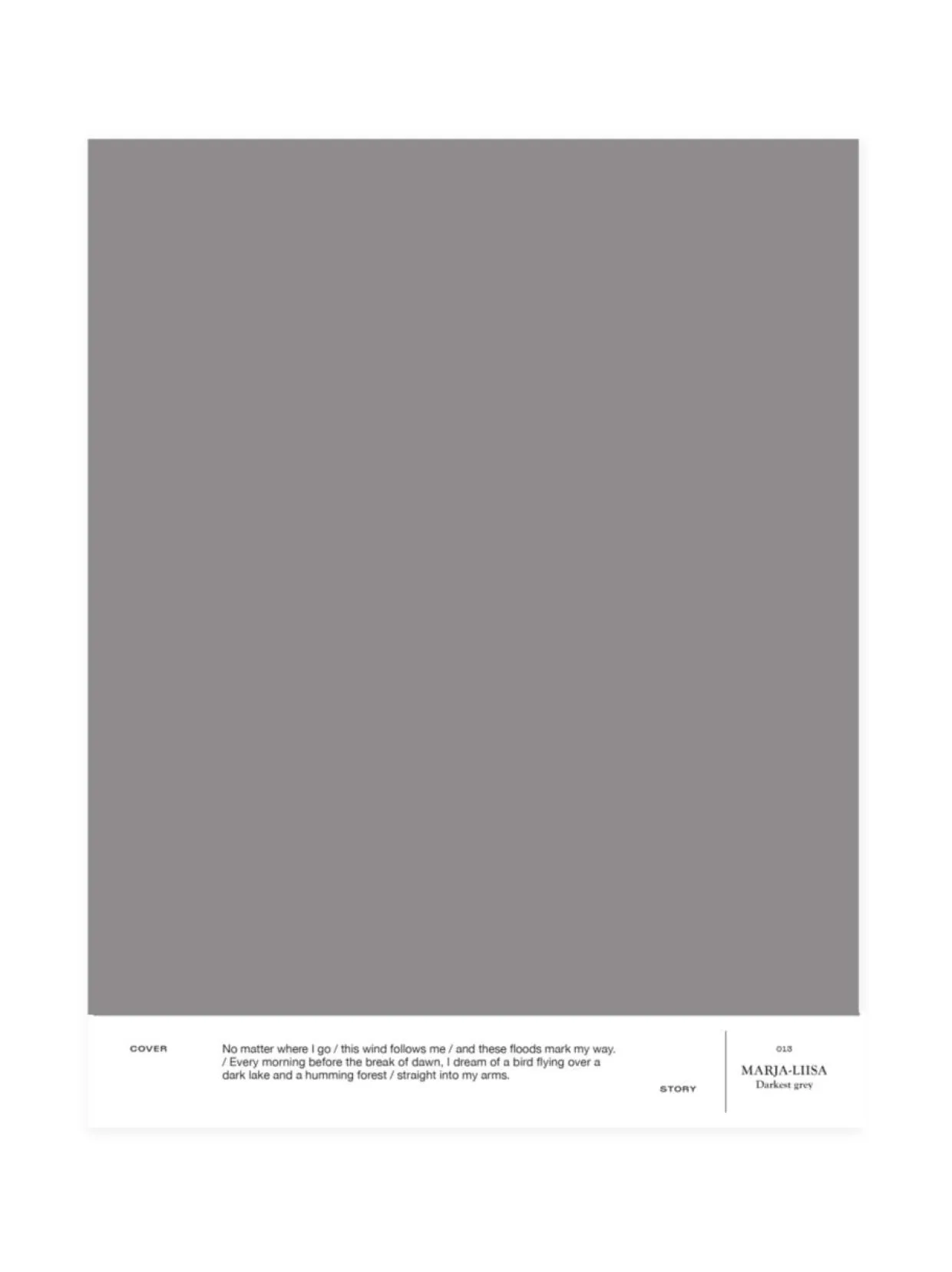 Sävymalli 013 MARJA-LIISA - darkest grey