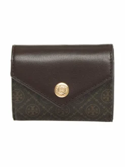 T Monogram Coated Canvas Envelope Small -lompakko