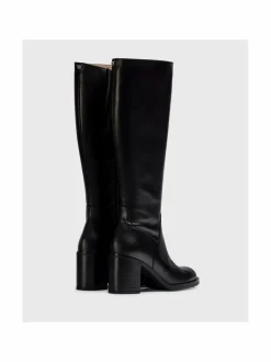 Tall Boot Block Heel -nahkasaapaat