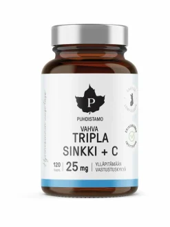 Tripla Sinkki 25 mg -ravintolisä 120 kaps.