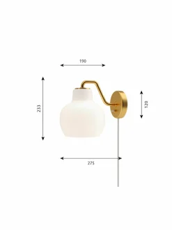 VL Ring Crown -seinävalaisin Ø 27,5 cm