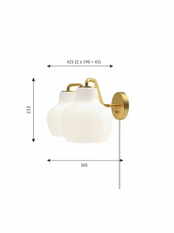 VL Ring Crown -seinävalaisin Ø 30,5 cm