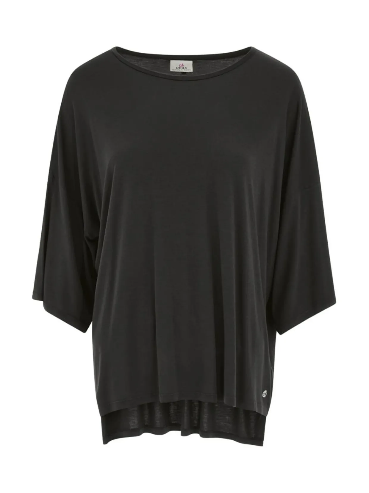 Väljä viskoosipaita, musta