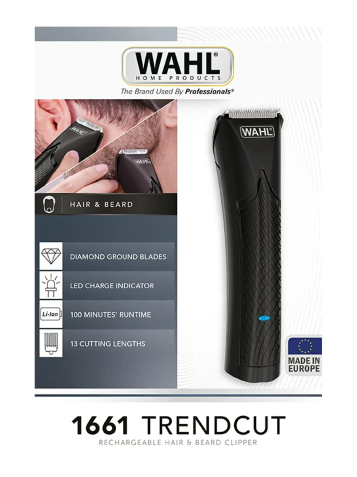 Wahl 1661-0465 Trend Cut Li-Ion hiustenleikkuukone trimmerillä