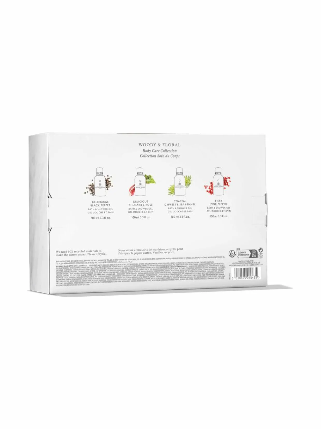 Woody and Floral Body Care Collection suihkusaippuapakkaus, 4 kpl