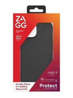 Zagg Manhattan Snap - musta suojakuori iPhone 15/14/13