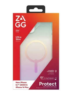 Zagg Milan Snap - helmiäisväri suojakuori iPhone 15 Plus/14 Plus